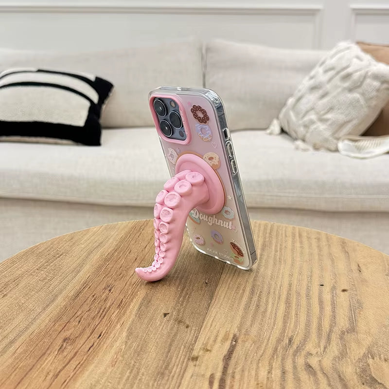 Creative Octopus Tentacle Claw Magnetic Mobile Phone Holder Refrigerator Magnetic Hook Magsafe Handheld Phone Stand