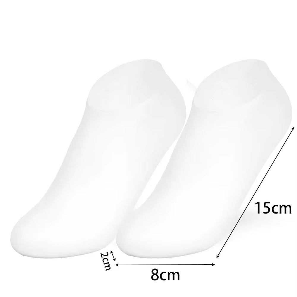 2 Pack Moisturizing Silicone Gel Socks for Dry Cracked Feet Nourishing Skin Lubricating Foot Care Massage Socks Manicure Tools