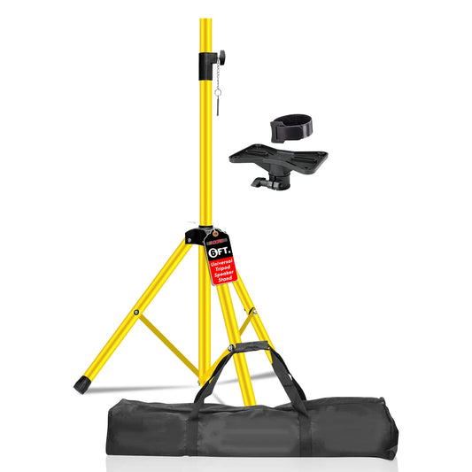 5Core Speaker Stand Tripod Tall Adjustable 72 Inch DJ Pole Mount Studio Monitor Stands Yellow