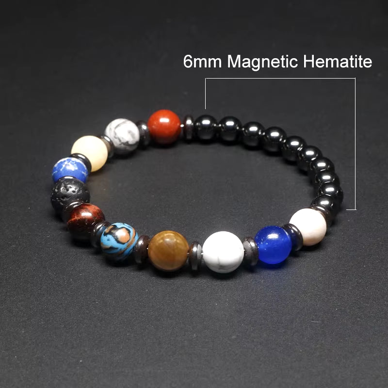 Universe Solar System Bracelet Women Natural Stone Eight Planets Bracelet Men Best Friends Gift for Him Gift for Her MY8