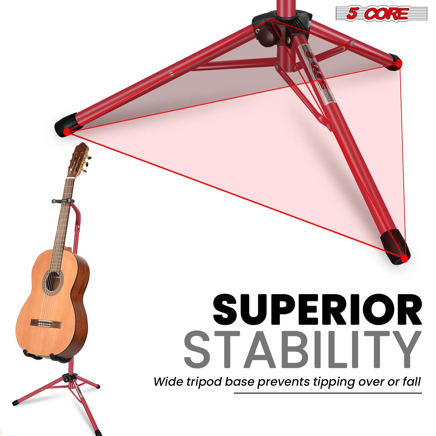 5Core Guitar Stand Floor Foldingholder Soporte Para Guitarra for Acoustic Electric Bass