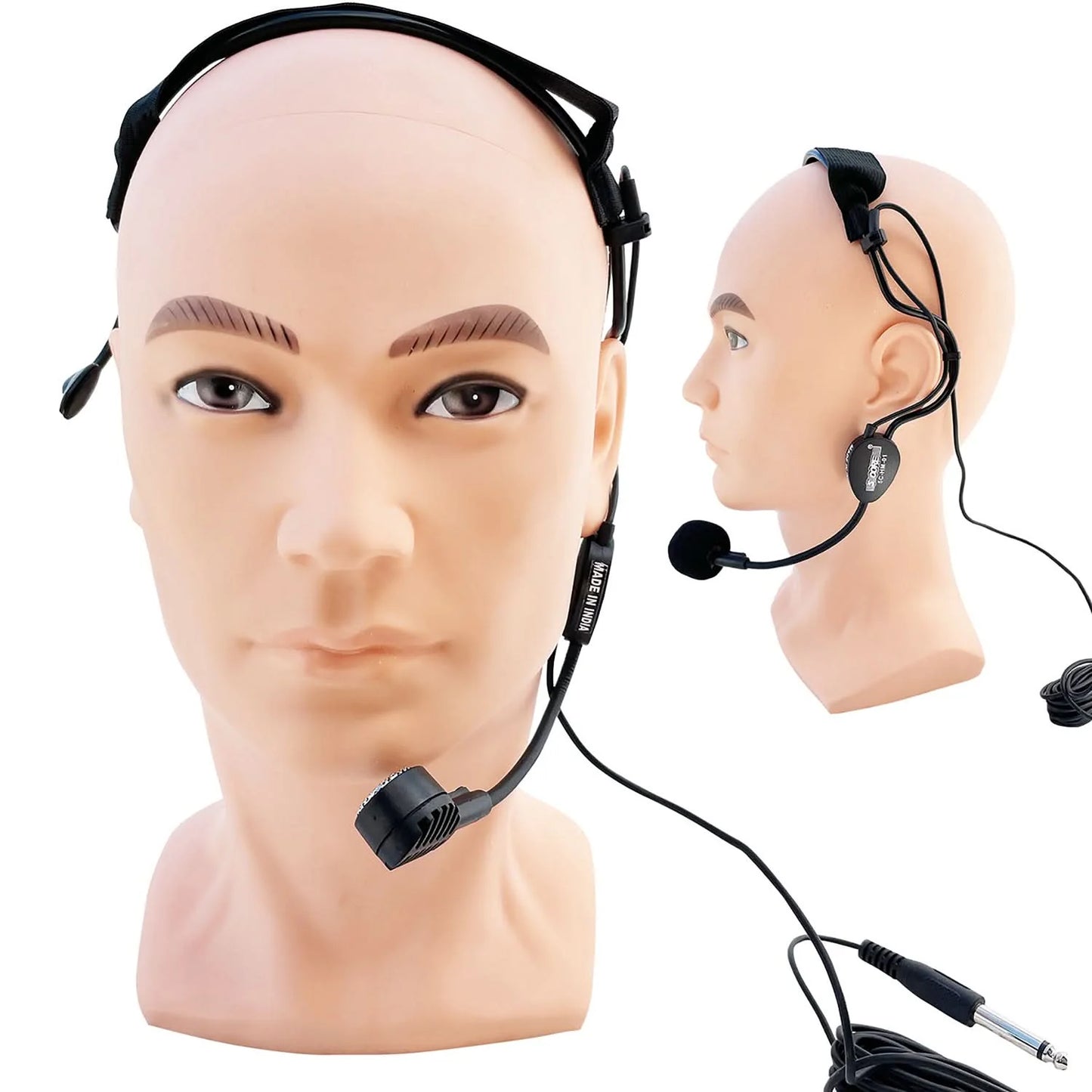 5 Core Headset Microphone Professional Flexible Boom Wired Hands Free Mic 1/4" Connector Jack