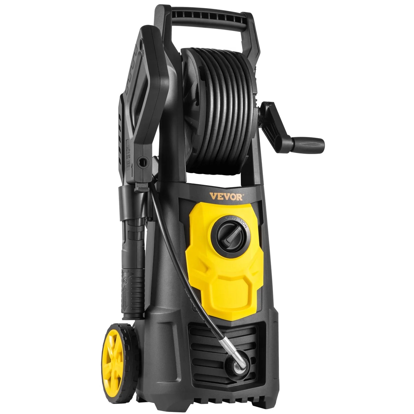 VEVOR Electric Pressure Washer, 2000 PSI, Max 1.65 GPM Power Washer W/ 30 Ft Hose & Reel, 5 Quick Connect Nozzles, Foam Cannon, Portable to Clean Patios, Cars, Fences, Driveways, ETL Listed