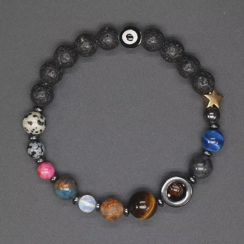 Universe Solar System Bracelet Women Natural Stone Eight Planets Bracelet Men Best Friends Gift for Him Gift for Her MY8