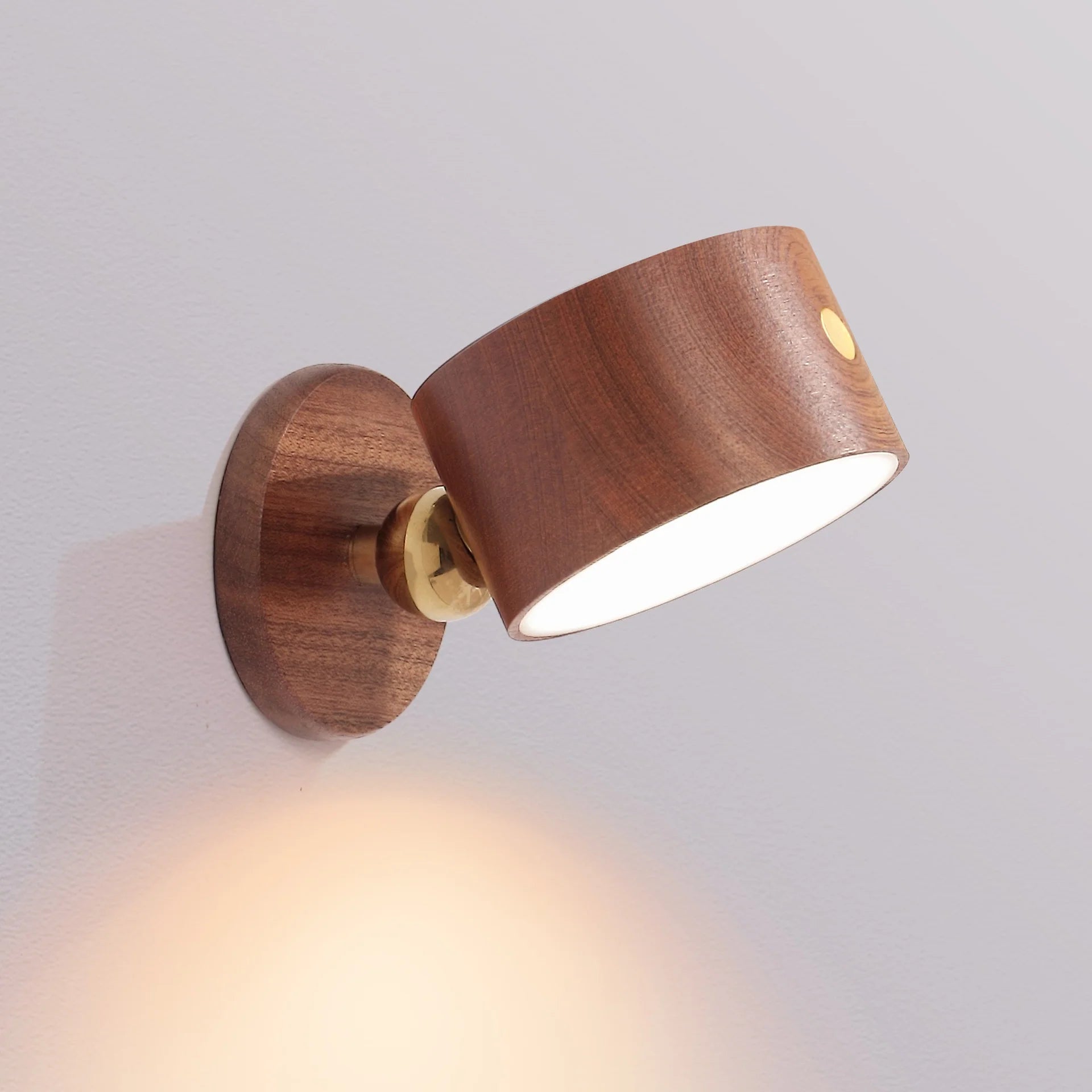 Walnut Magnetic Rechargeable Portable Motion Senseor Wall Lamp